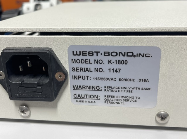 West-Bond 454630E-79 Wedge Wire Bonder - Semi-Auto, 115V - Image 5