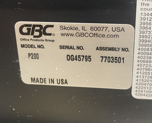 GBC DocuBind P200 Binding Machine - 25 Sheet Punch, 425 Sheet Bind - Image 3