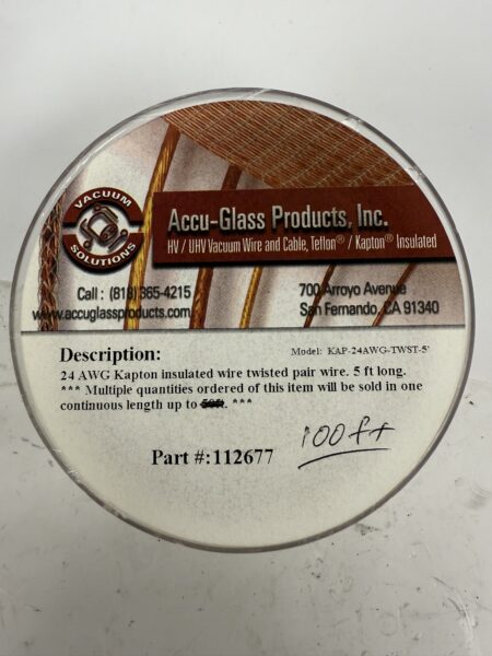 28 AWG Kapton Insulated Twisted Pair Cable