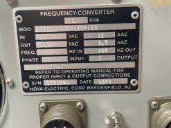 NOVA ELECTRIC, CORP.   FREQUENCY CONVERTER  400HZ OUT