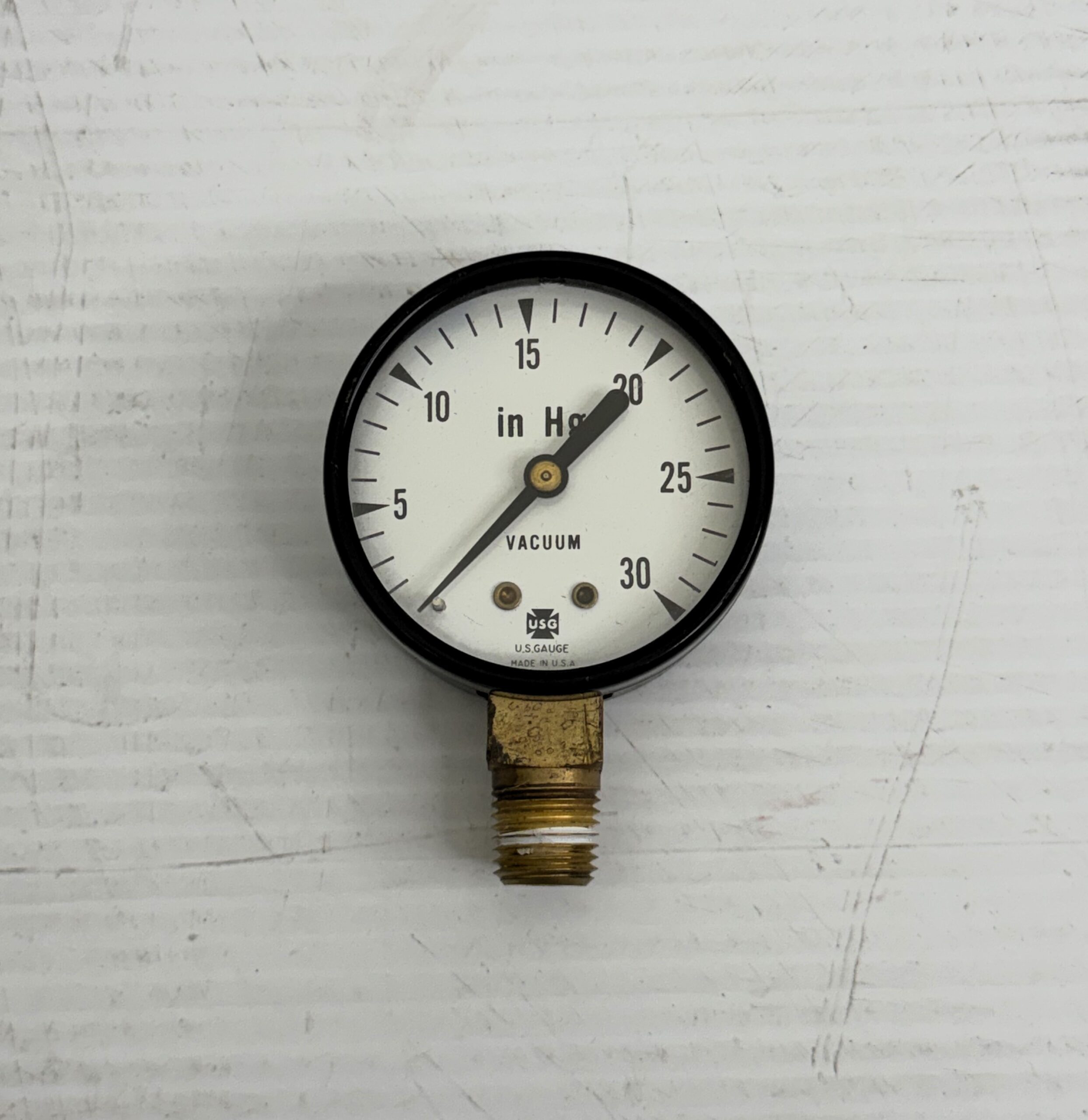USG Vacuum Gauge 0-30 inHg Analog Vacuum Pressure Gauge