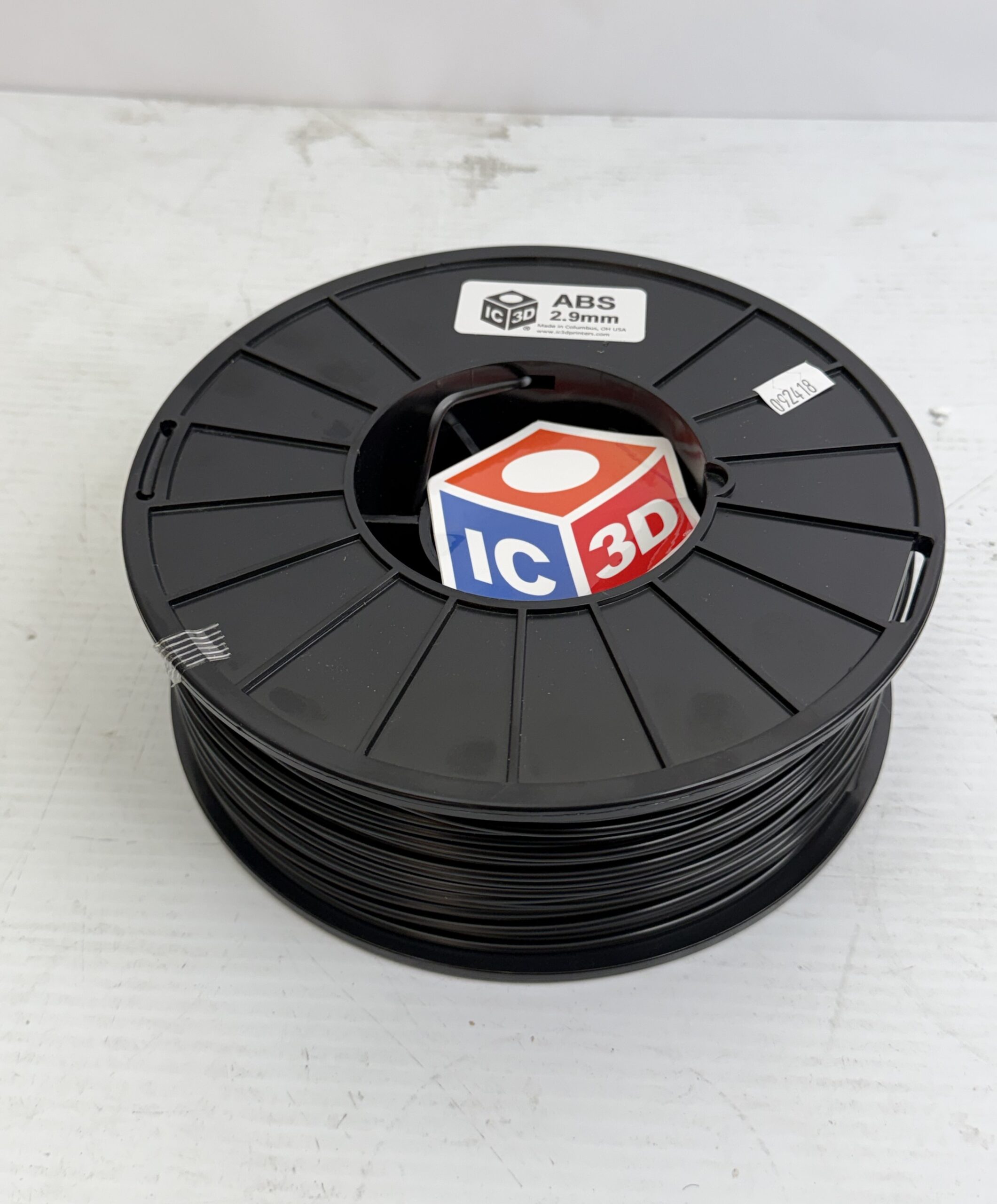 IC3D Black 2.9mm ABS 3D Printer Filament 5lb (2.5kg)