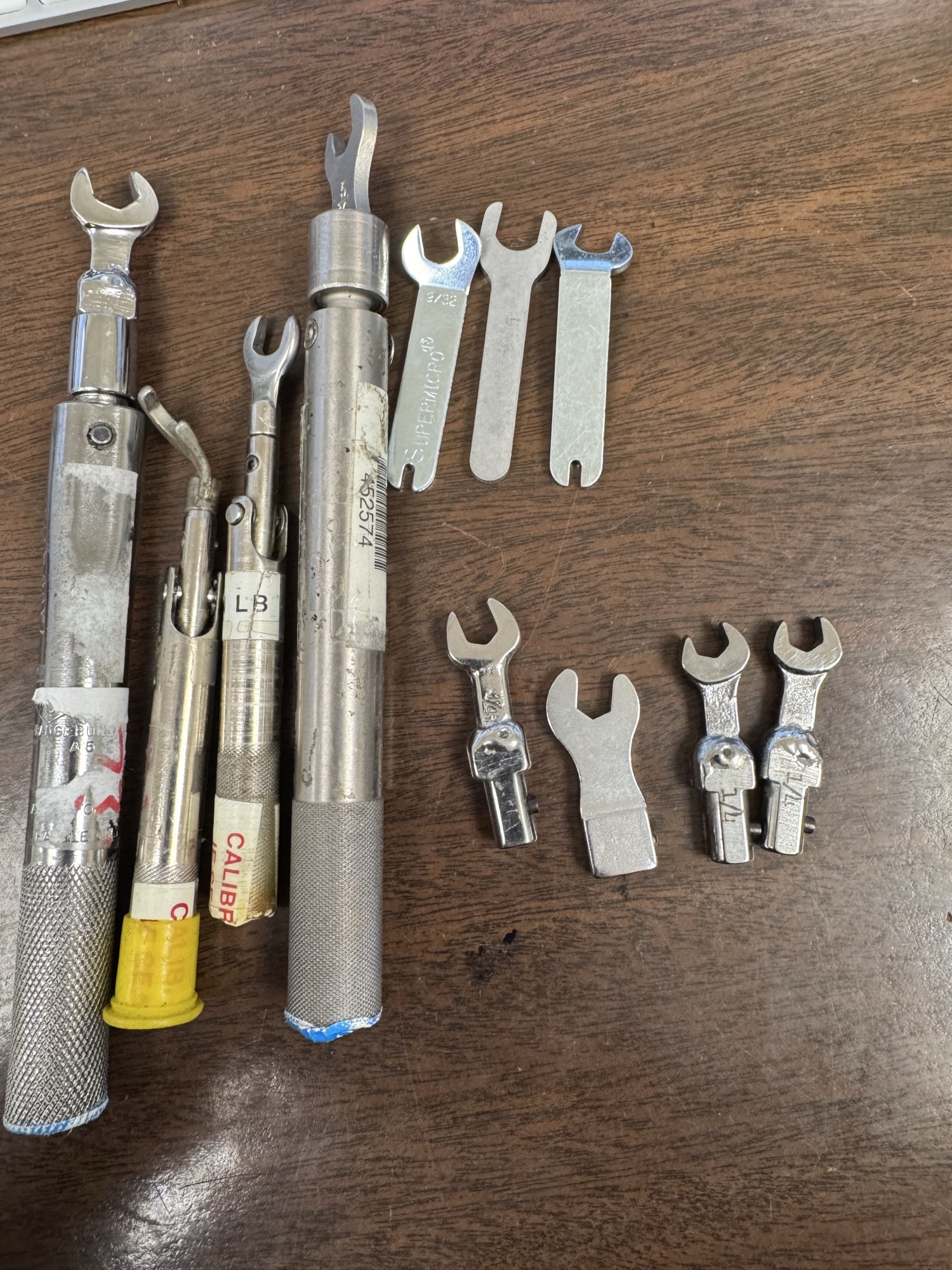 Spectra Hand Tool Lot with Wrench Attachments - Mixed Sizes & Models